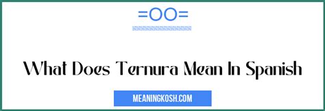 ternura meaning